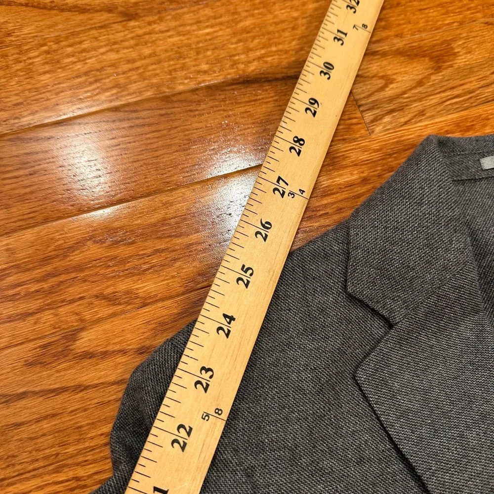 J.Crew Ludlow Blazer Mens 34S Slim‎ Gray Moon Worsted Wool Cotton Unstructured
